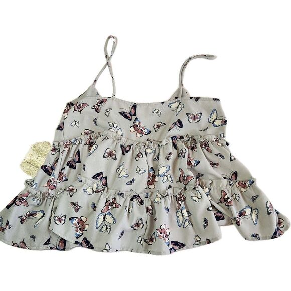 Altar’d State – Butterfly Tiered Ruffle Tank Top – Extra Small XS - Picture 7 of 7
